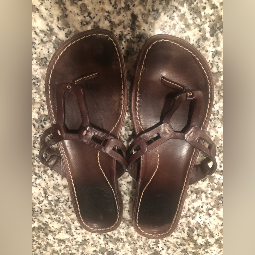 Women’s Timberland Brown Leather Flip Flop Sandals Size 7